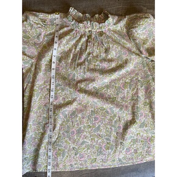 House Of Harlow 1960 Josepha Peasant Blouse Mock Neck Size M - Picture 7 of 8